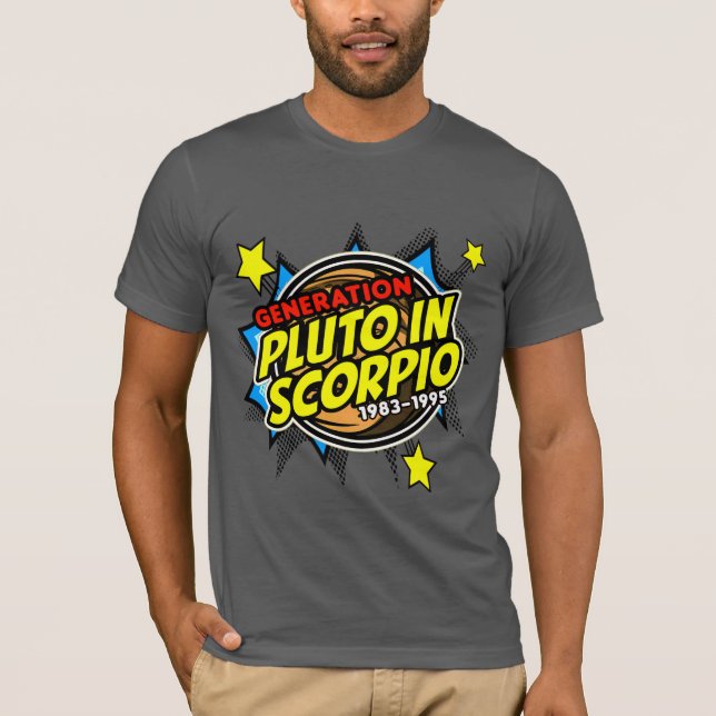 Pluto i Scorpio T Shirt (Framsida)