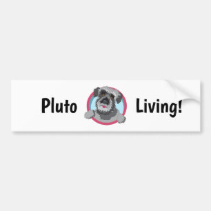 Pluto Living Bumper Sticker Bildekal