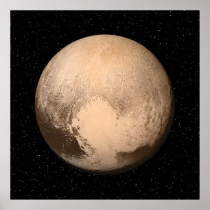 Pluto med Star Fält - Poster