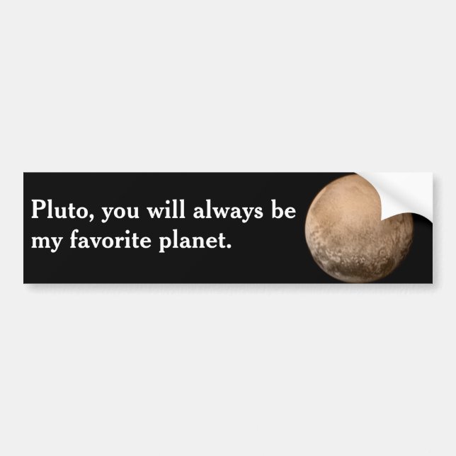 Pluto mitt favorit- planet - ny horisontNASA Bildekal (Framsidan)