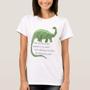 Pluto och brontosaurusen t-shirt