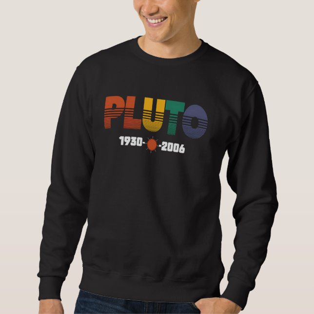 Pluto Planet 19302006 Dvärgplanet Astronomi Vetens Lång Ärmad Tröja (Framsida)