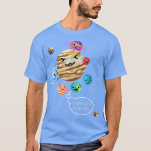 Pluto Planet Funny Space Tecknad Planets - aldrig T Shirt