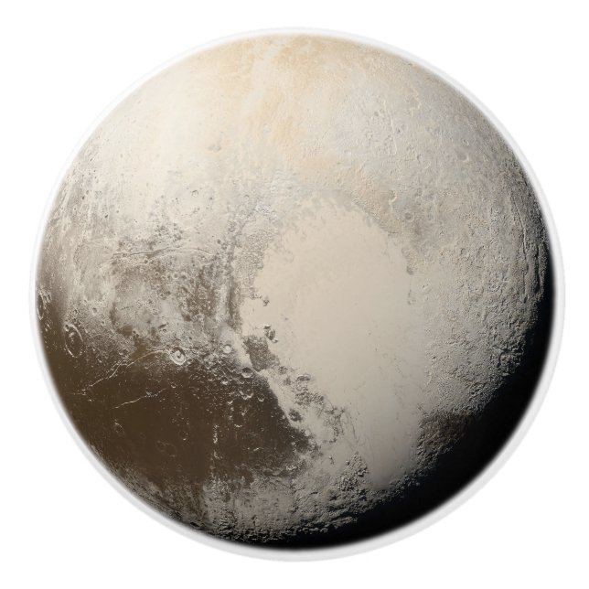 Pluto Planet Solsystemt Elegant Gråbeige Skorpione Knopp (Framsidan)