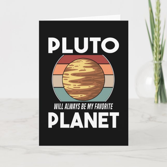 Pluto-plet för planeten för alltid favoritplaneten kort (Framsida)