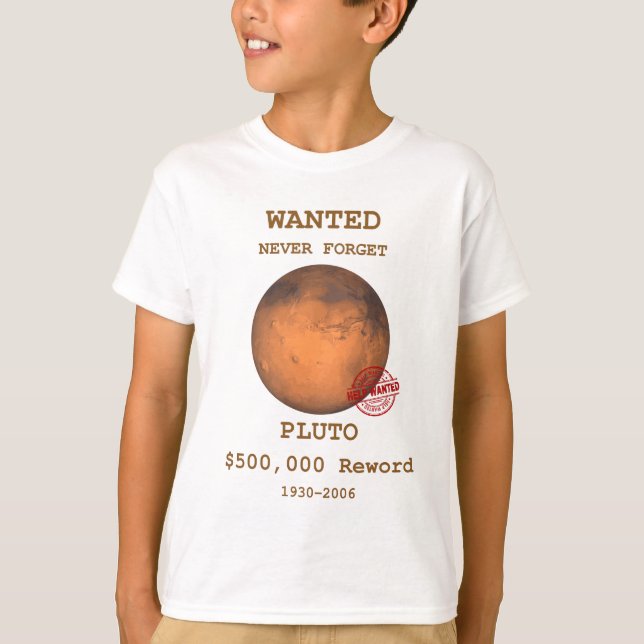 Pluto plush Planet, glöm aldrig Pluto T Shirt (Framsida)