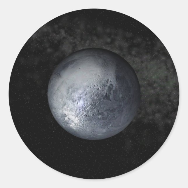 pluto runt klistermärke (Framsida)