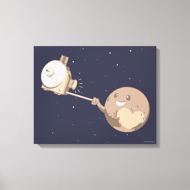 Pluto Selfie Canvastryck (Framsida)