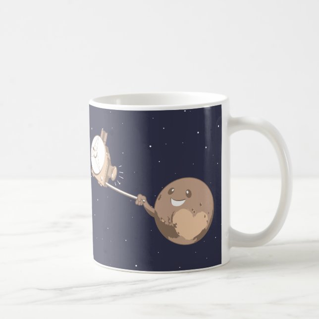 Pluto Selfie Kaffemugg (Höger)
