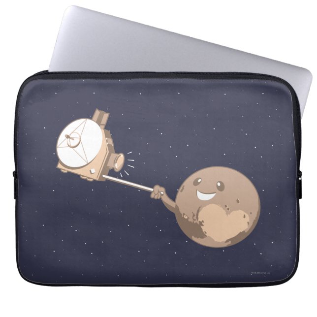 Pluto Selfie Laptop Sleeve (Framsidan)