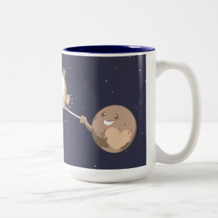 Pluto Selfie Två-Tonad Mugg