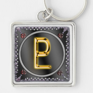 pluto sigil 2 fyrkantig silverfärgad nyckelring