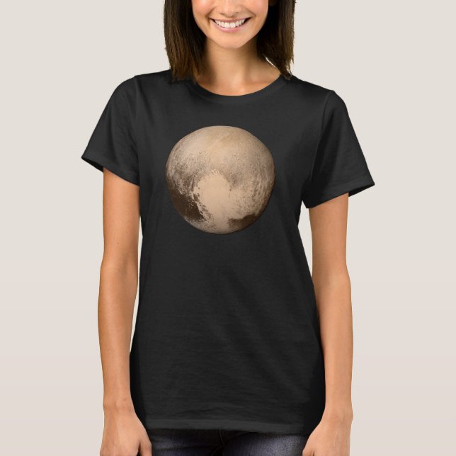 Pluto svart kvinna T-tröja Tee Shirt (Framsida)