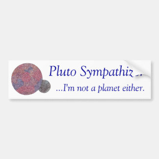 Pluto sympatisör bildekal