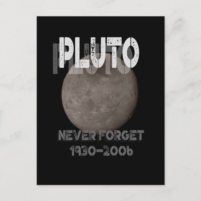 Pluto the Planet (1930-2006) Glöm aldrig bort Vykort (Framsida)