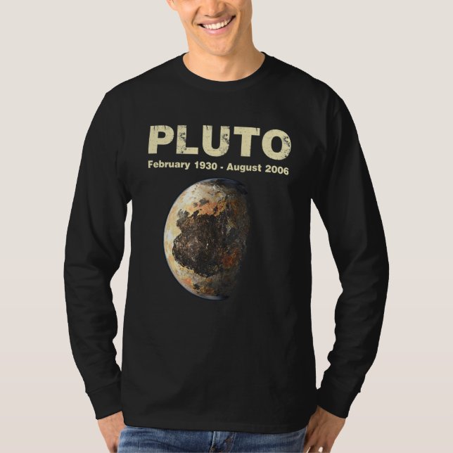 Pluto the Planet Memorial Äventyr Science Graphi T Shirt (Framsida)