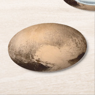 Pluto Underlägg Papper Rund