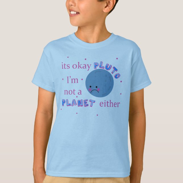 pluto var en planetskjorta tee shirt (Framsida)