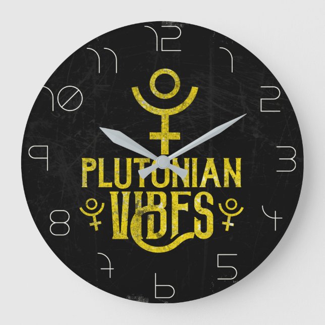 Pluto Vibes Skorpionen Astrologi Zodiakus Pluto Stor Klocka (Framsida)