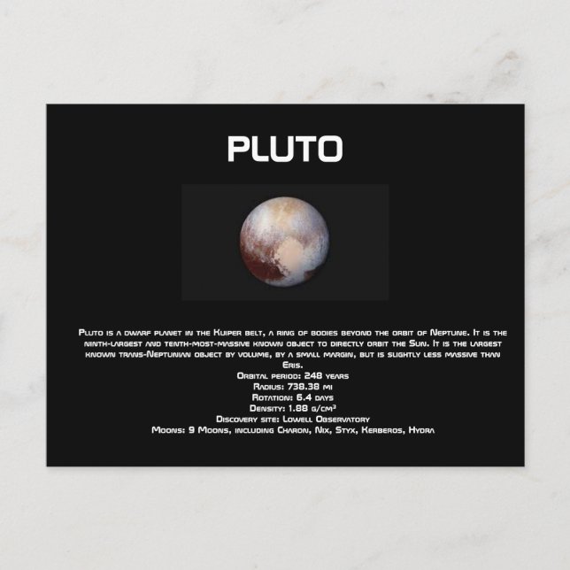 Pluto vykort (Framsida)