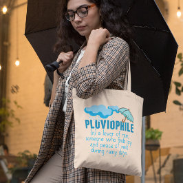 Pluviophile Rain Älskare Cute Rainy Day Tygkasse