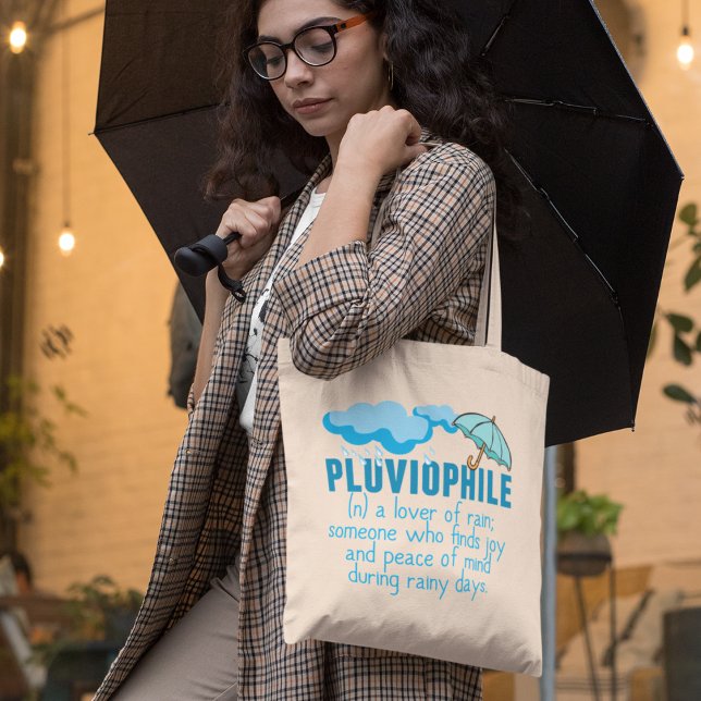Pluviophile Rain Älskare Cute Rainy Day Tygkasse (Skapare uppladdad)
