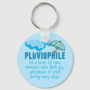 Pluviophile Rainy Day Älskare Söt Umbrella Nyckelring
