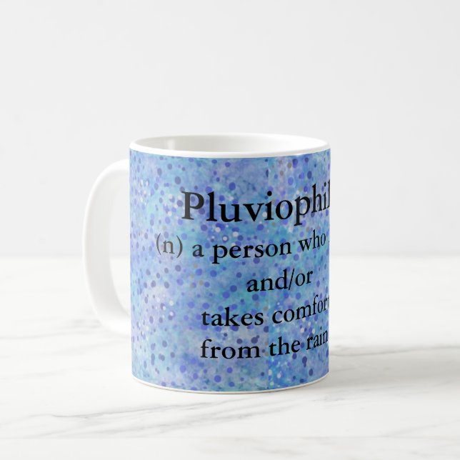 Pluviophile - regna älskaremuggen kaffemugg (Framsida vänster)