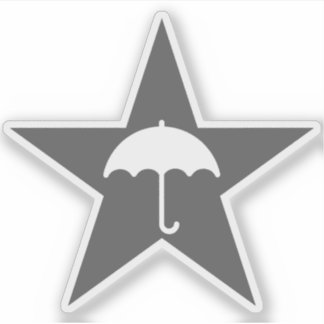Pluviophile Star (grått) Klistermärken