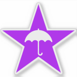 Pluviophile Star (lila) Klistermärken