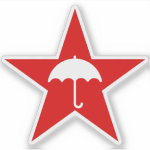 Pluviophile Star (röd) Klistermärken
