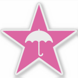 Pluviophile Star (rosa) Klistermärken