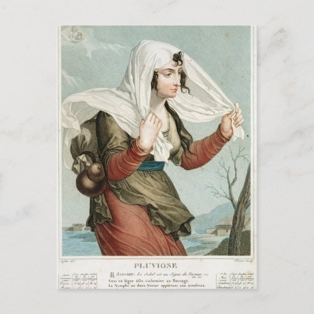 Pluviose:s femte månad vykort (Framsida)