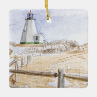 Plymadow Lighthouse Watercolor Julgransprydnad Keramik