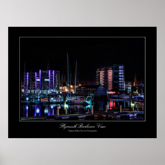 Plymouth Barbican View gallery-stil Poster (Framsidan)