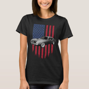 Plymouth Barracuda 1970 american flagga T Shirt