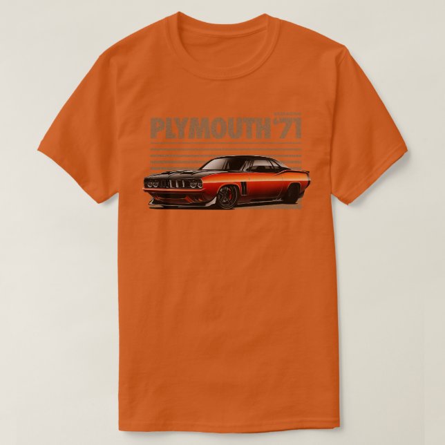 PLYMOUTH BARRACUDA T SHIRT (Design framsida)