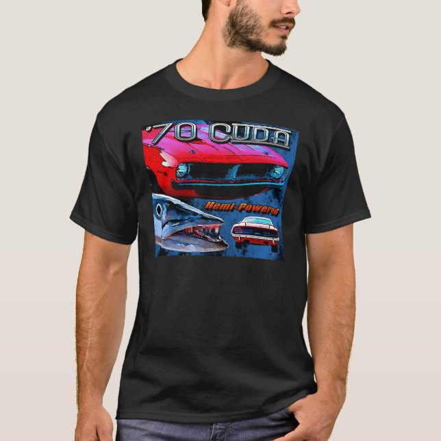 Plymouth Barracudainspiration 1970 för bilen Tee (Framsida)