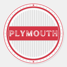 Plymouth City Pride Emblem – English Identity Runt Klistermärke