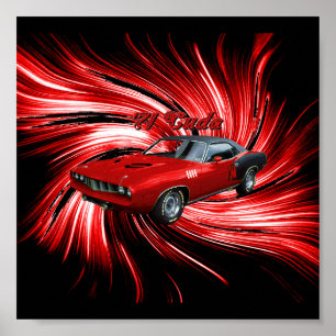 Plymouth Cuda affisch