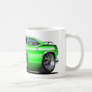 Plymouth Cuda grön bil 1970 Kaffemugg