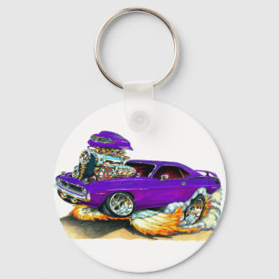 Plymouth Cuda lilabil 1970 Nyckelring
