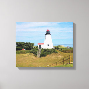 Plymouth fyr, "gurneten" Massachusetts Canvastryck