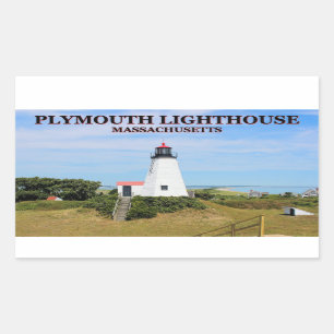 Plymouth fyr, "gurneten", MORSAklistermärkear Rektangulärt Klistermärke