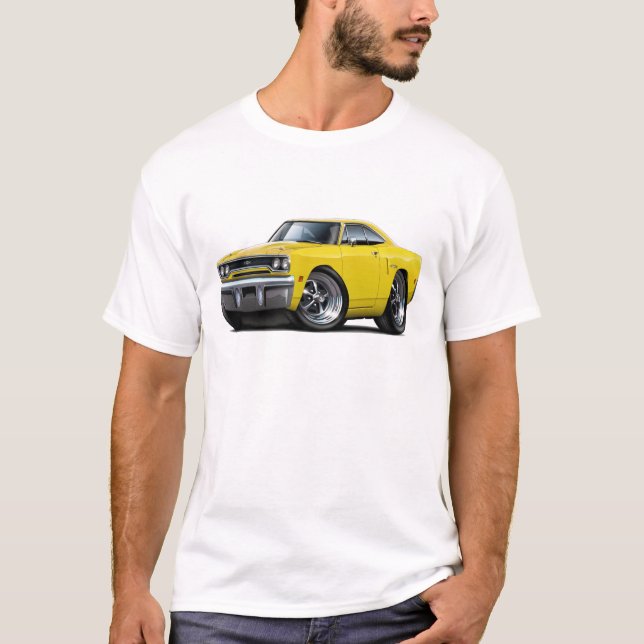 Plymouth GTX gul bil 1970 Tee (Framsida)