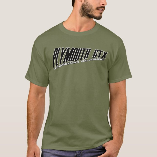 Plymouth GTX - Lutad designamerikanklassiker Tee Shirt (Framsida)