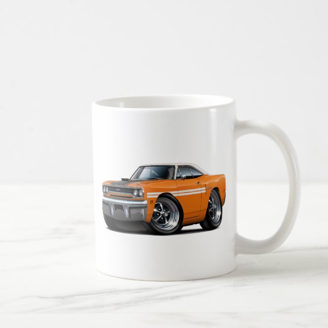 Plymouth GTX Orange-Vit bästa bil 1970 Kaffemugg (Höger)