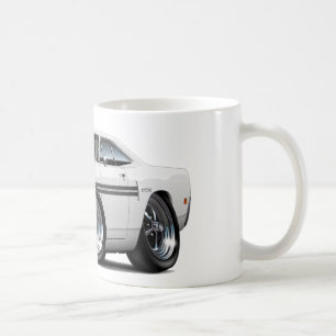Plymouth GTX Vit-Svart bil 1970 Kaffemugg