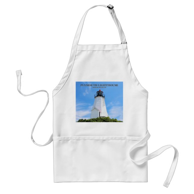 Plymouth Lighthouse, "Gurnet" Massachusetts Förkläde (Framsidan)