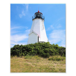 Plymouth Lighthouse, "Gurnet" Massachusetts Fototryck